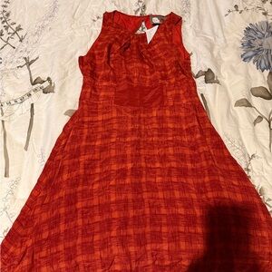 Anthropologie Girls from Savoy Rust Colored Sleeveless Dress